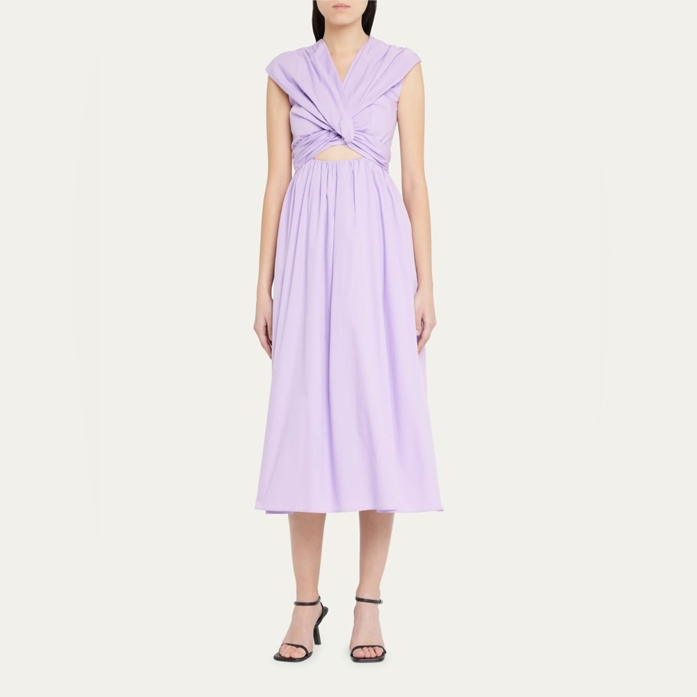 TOVE
Carine twisted-panel organic-cotton midi dress